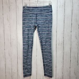 Zella Live In Spacedye Leggings Small S Black Blue Stripe Pants Yoga Workout.